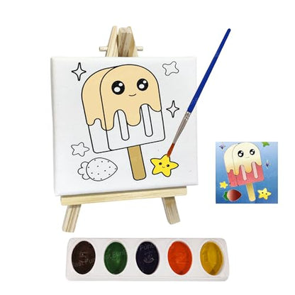 TIPTOP DIY Canvas Painting Kit | Mini Easel Stand for Kids