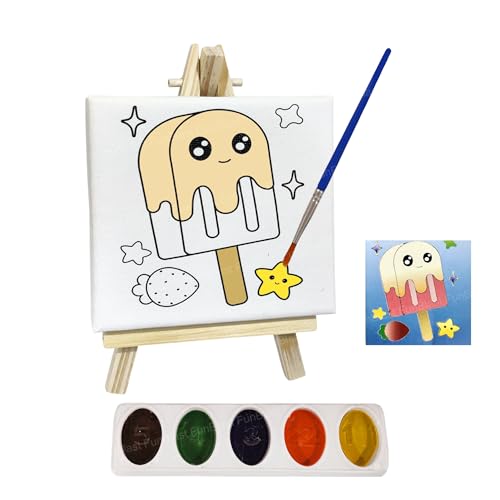 TIPTOP DIY Canvas Painting Kit | Mini Easel Stand for Kids