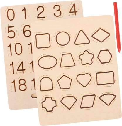 TIPTOP Double-Sided Wooden Tracing Board | Numbers Letters Shapes