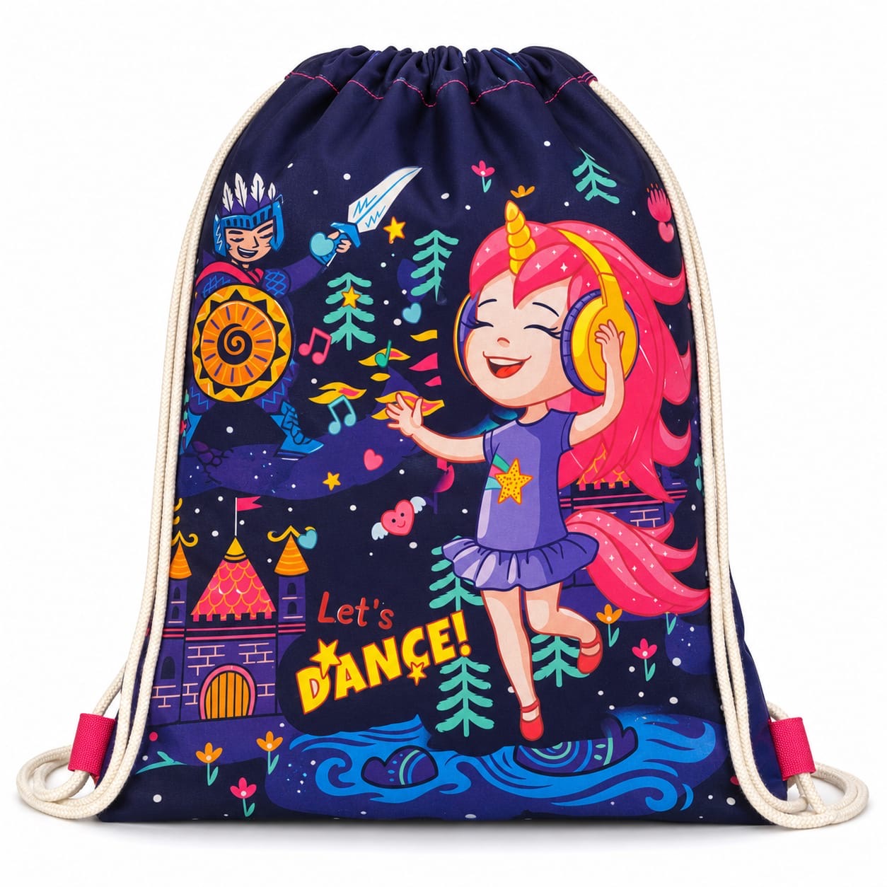 TIPTOP Drawstring Backpack | Print Design Detail