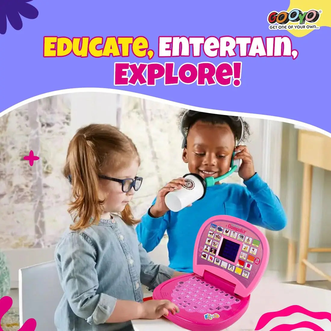TIPTOP Educational Learning Laptop Toy | Child Using Toy