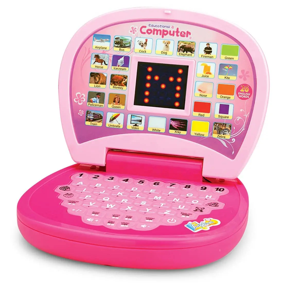 TIPTOP Educational Learning Laptop Toy with LED Display and Music Effect