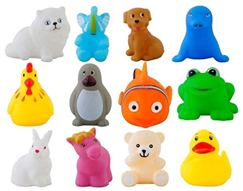 TIPTOP Rubber Floating Baby Bath Toys | Aquatic Animals for Newborns