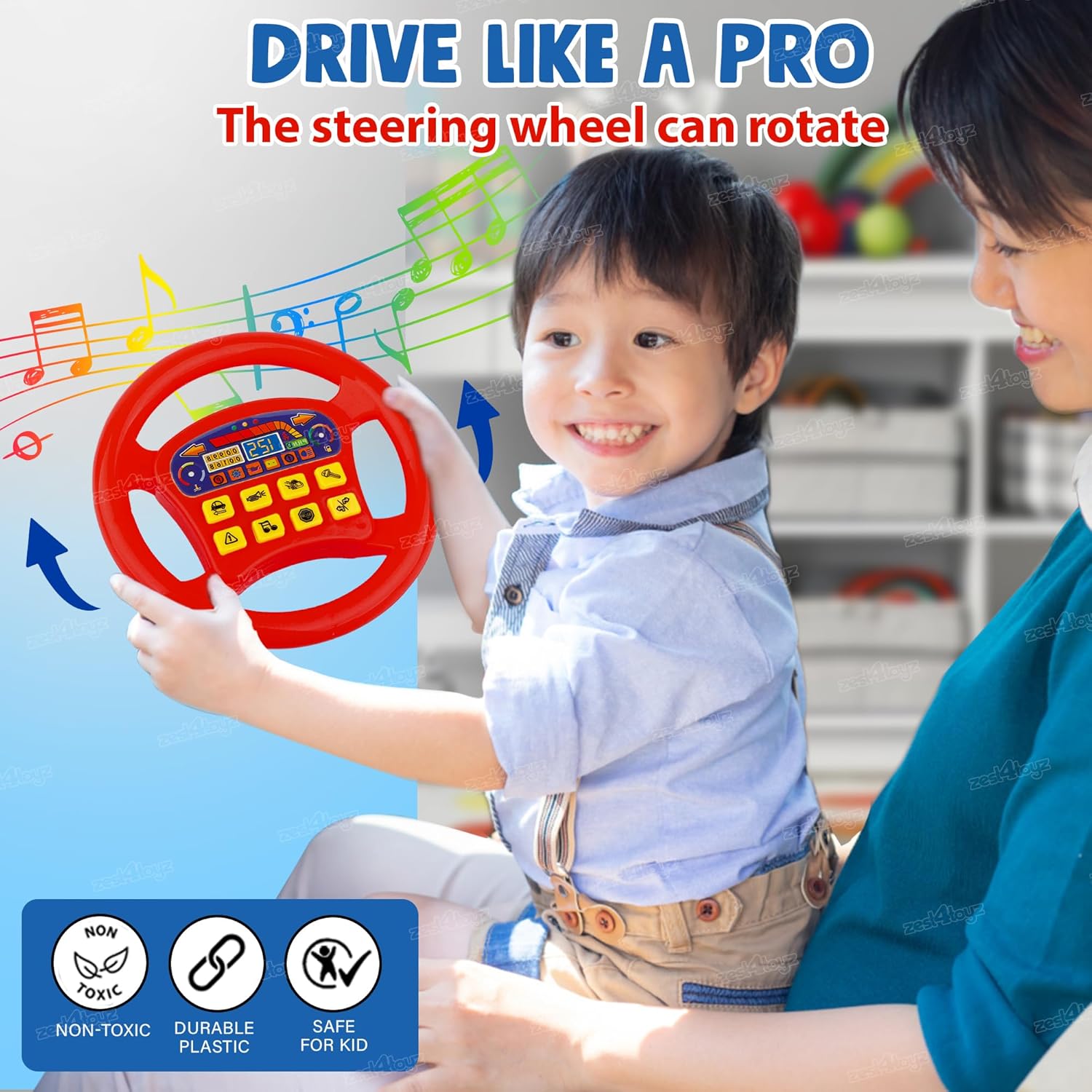 Steering Wheel Toy | Suction Base Detail