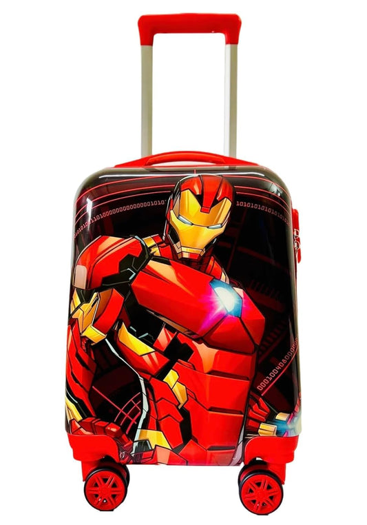 TIPTOP Iron Man Hard-Sided Trolley Luggage | 360 Spinner Wheels | Kids Suitcase