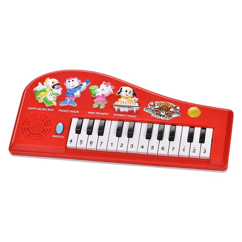 TIPTOP Kids Musical Electronic Animal Piano Keyboard with Lights and Music