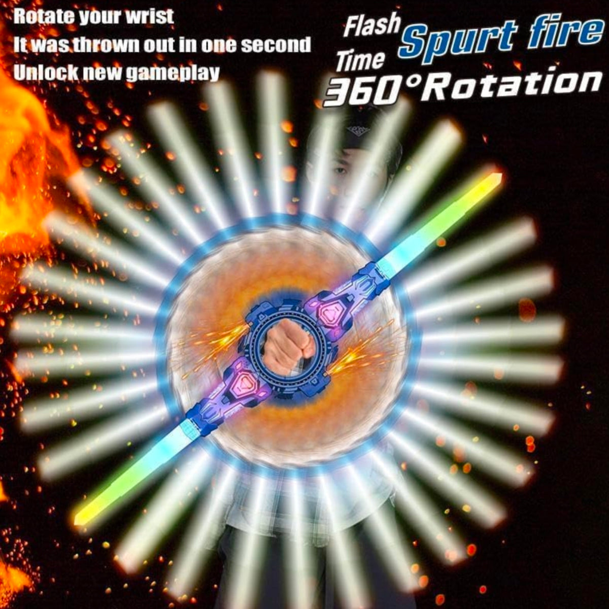 LED Spin Sword | Spinning Action Detail