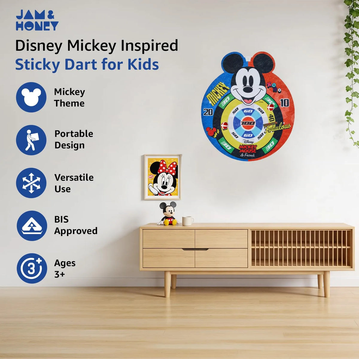 Mickey Sticky Dart Board | Darts Detail