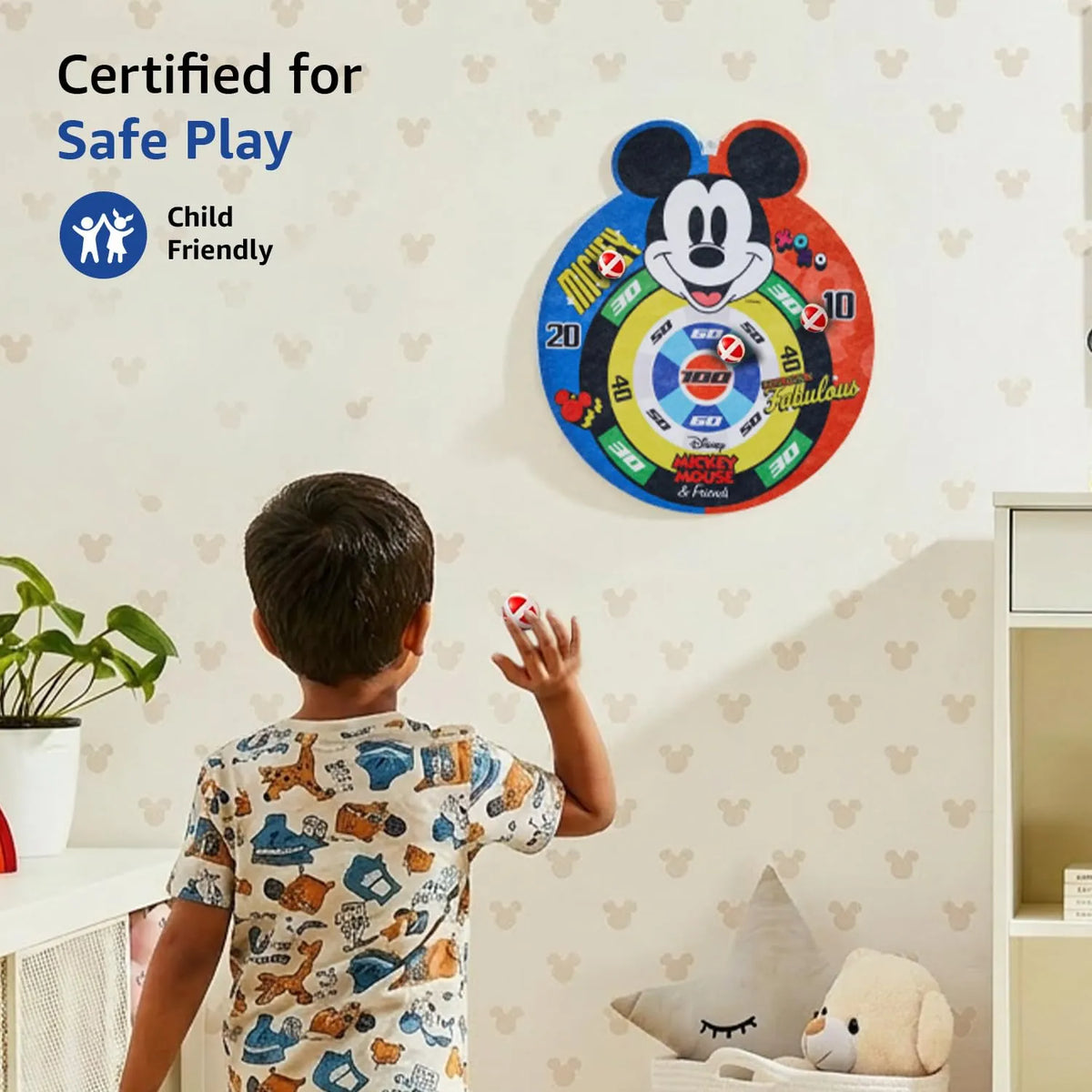 Mickey Sticky Dart Board | Child Playing