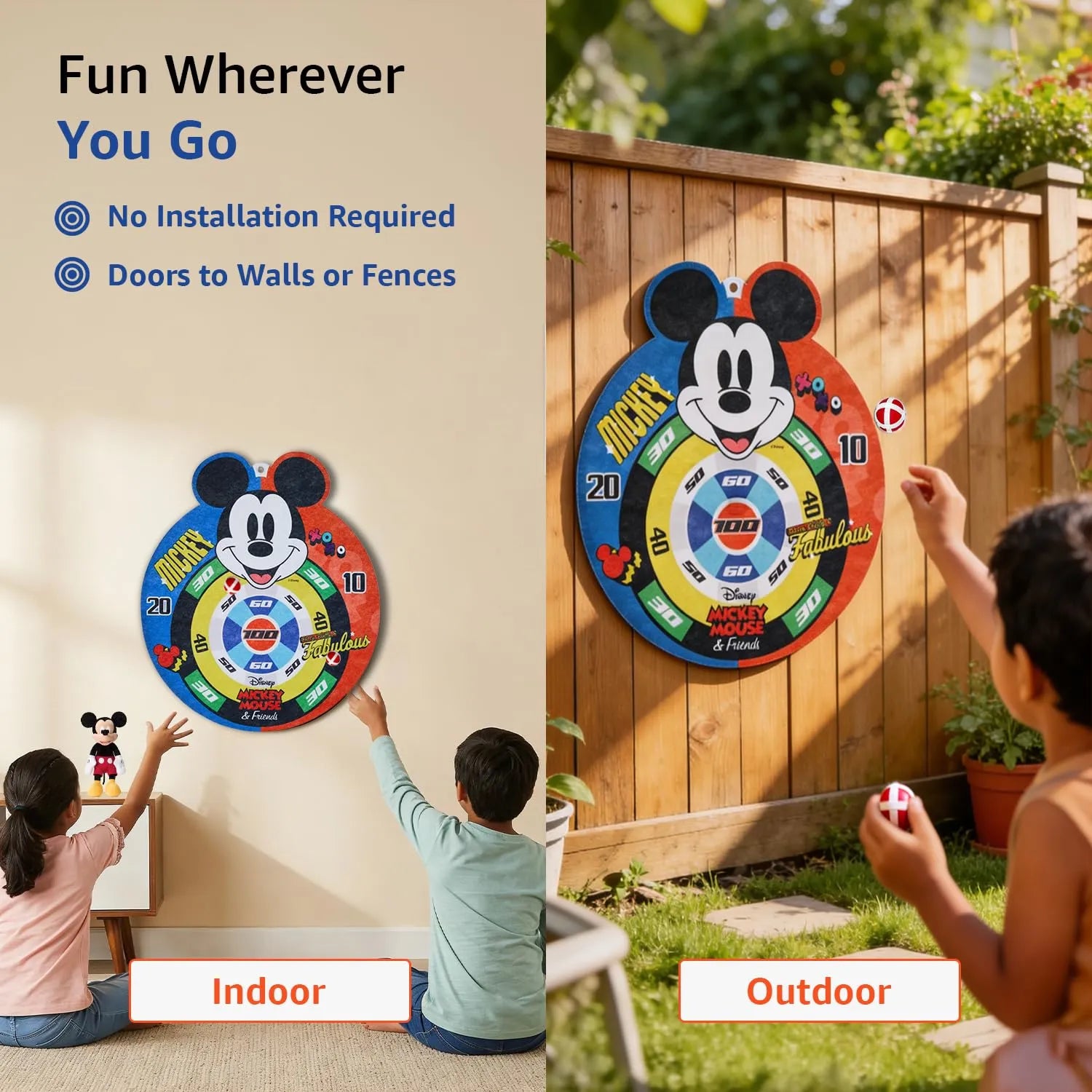Mickey Sticky Dart Board | Installation Detail