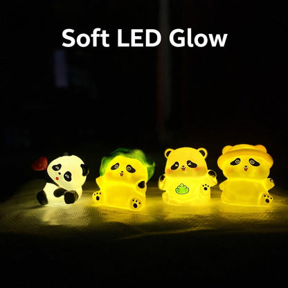 TIPTOP Mini Panda LED Night Lamp - Adorable Battery Operated ( pack of 4 )