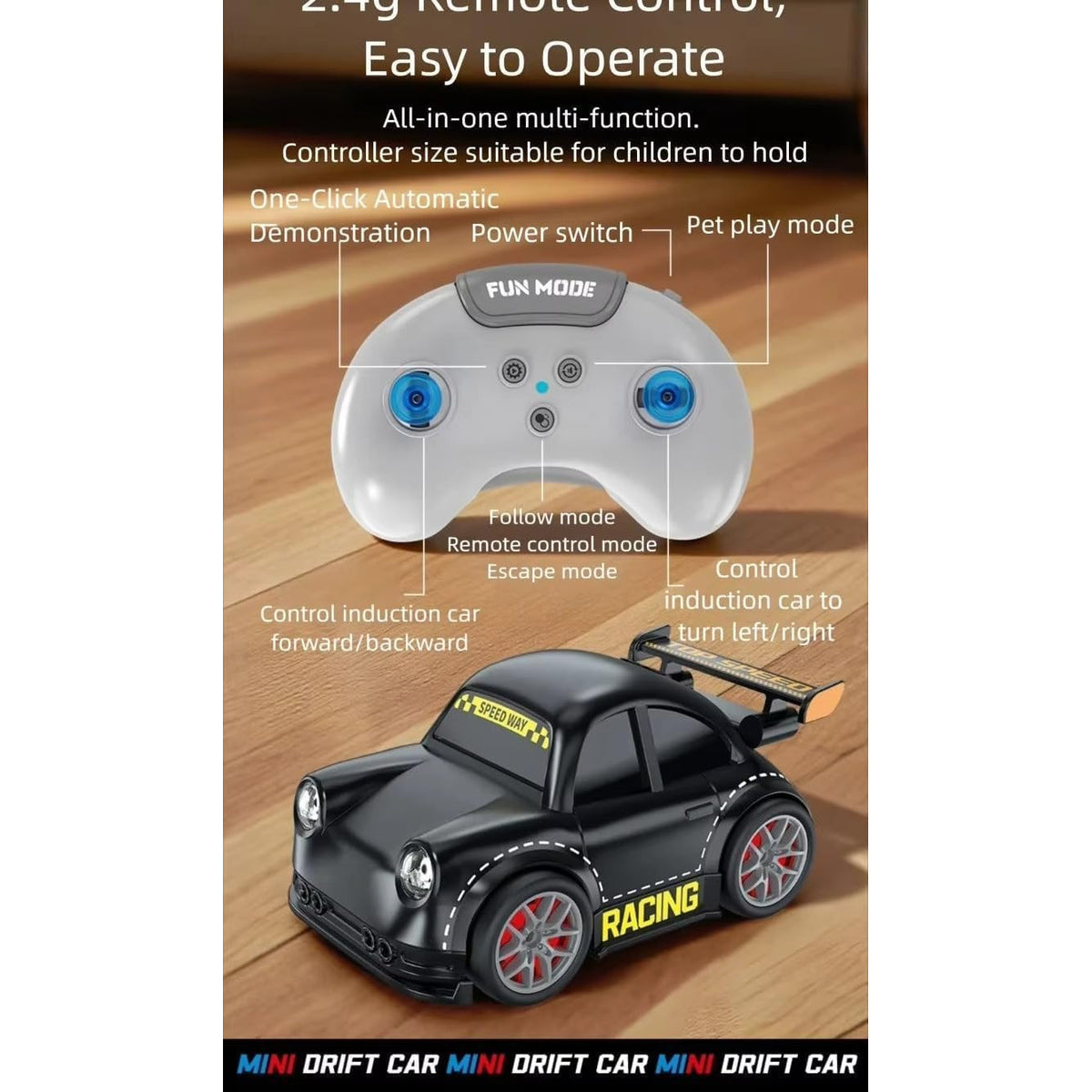 Mini RC Drift Car | LED Lights Detail
