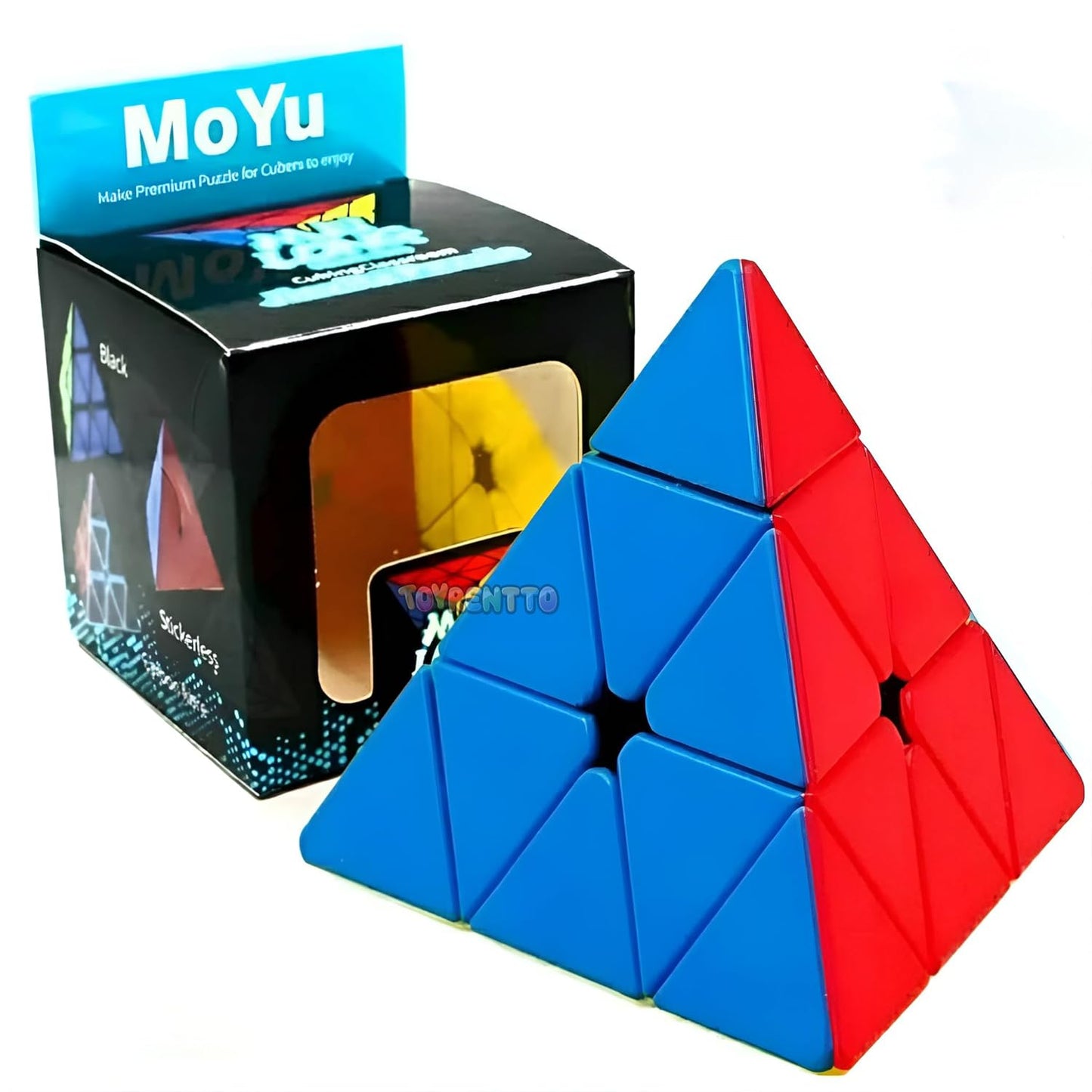 TIPTOP MoYu Pyraminx Speed Cube | Stickerless Triangle Puzzle