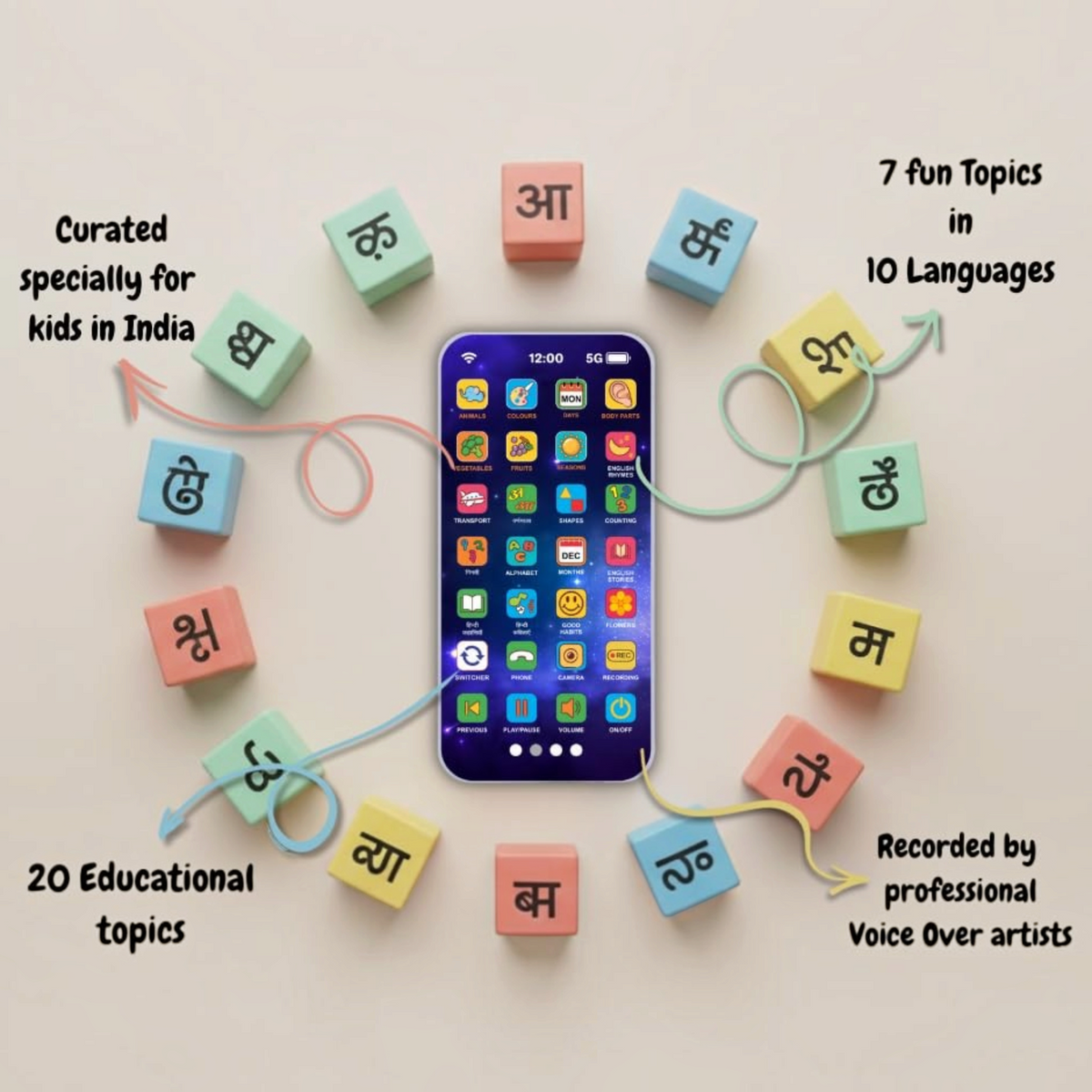 Multi-Language Phone | Rechargeable Battery Detail