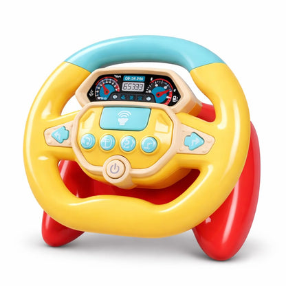 TIPTOP Musical Driving Wheel Toy with Lights and Sound Effects