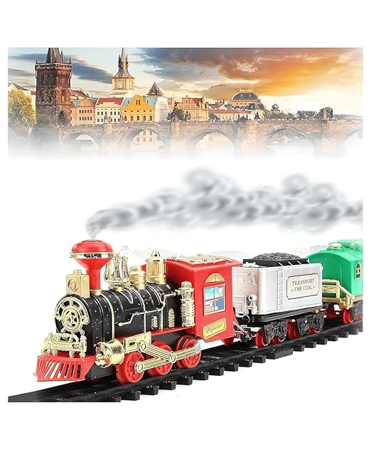 TIPTOP Musical Steam Train Set | Battery Operated Smoke Effect