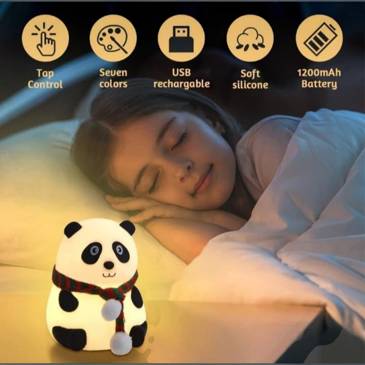 TIPTOP Panda Night Light | USB Charging Detail