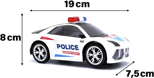 TIPTOP Battery Operated Police Car Toy | Side View