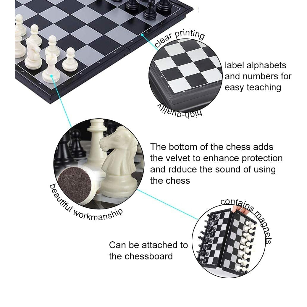 Portable Magnetic Chess | Folded Compact View
