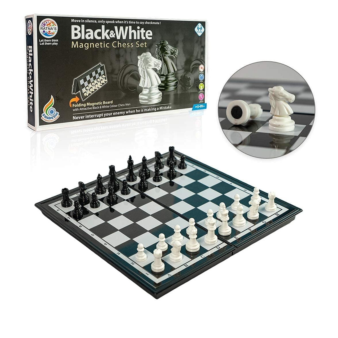 TIPTOP Portable Magnetic Chess Set | Foldable Travel Board