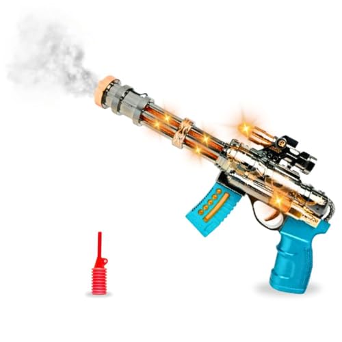 TIPTOP Premium Machine Gun for Kids – Realistic Metallic Finish|Recoil Vibration,Smoke Effect,Light & Sound|Hard Plastic|Role play Toy Gun - Lightweight & Durable Adventure |Return Gift
