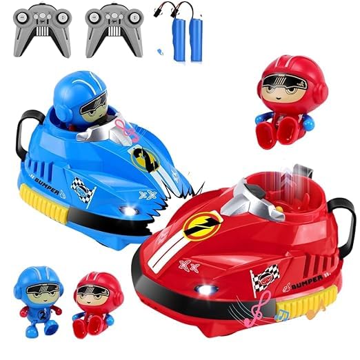 TIPTOP RC Bumper Cars | 2 Player Set with Lights & Music