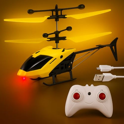 TIPTOP RC Helicopter with Hand Gravity Sensor, Flying Remote Control Helicopter Toy, Charging Helicopter with 3D Light & Safety Sensor for Kids