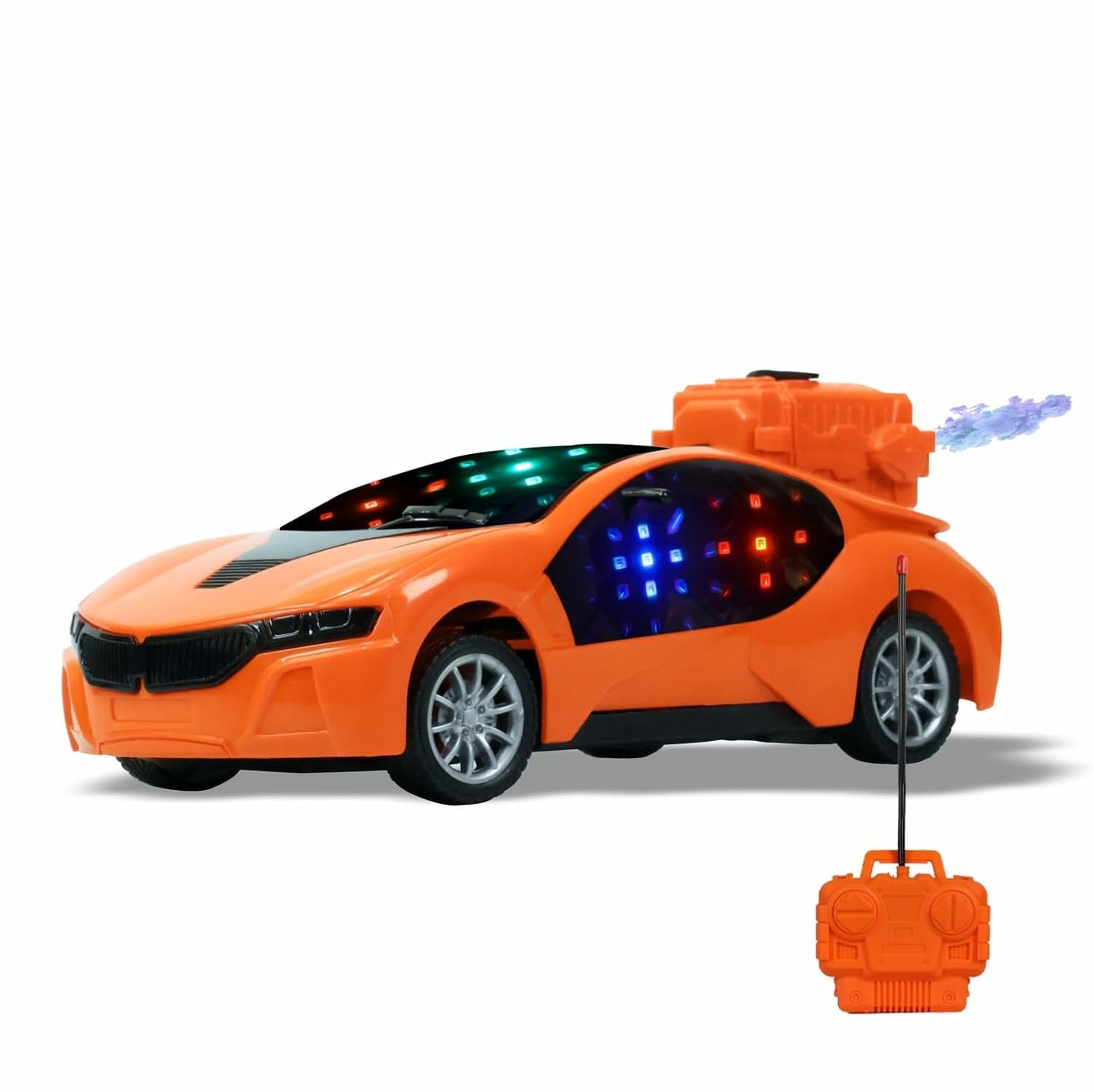 TIPTOP Smoke Spray RC Car with LED Lights and Stunt Mode ( Random Colour )