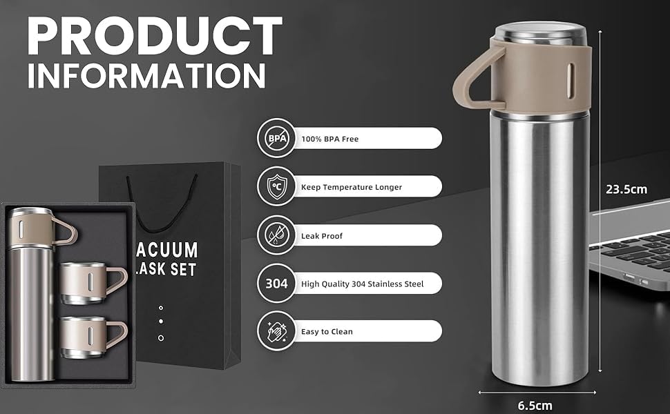 Stainless Steel Flask Set | Gift Box Detail