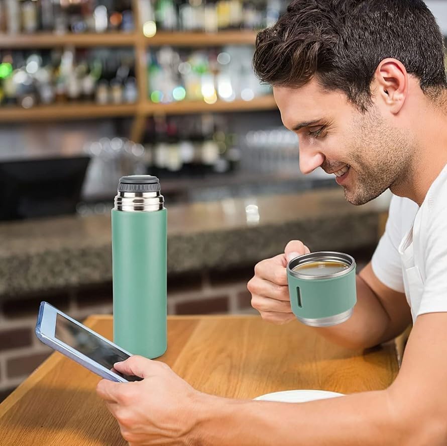 Stainless Steel Flask Set | Lid Detail