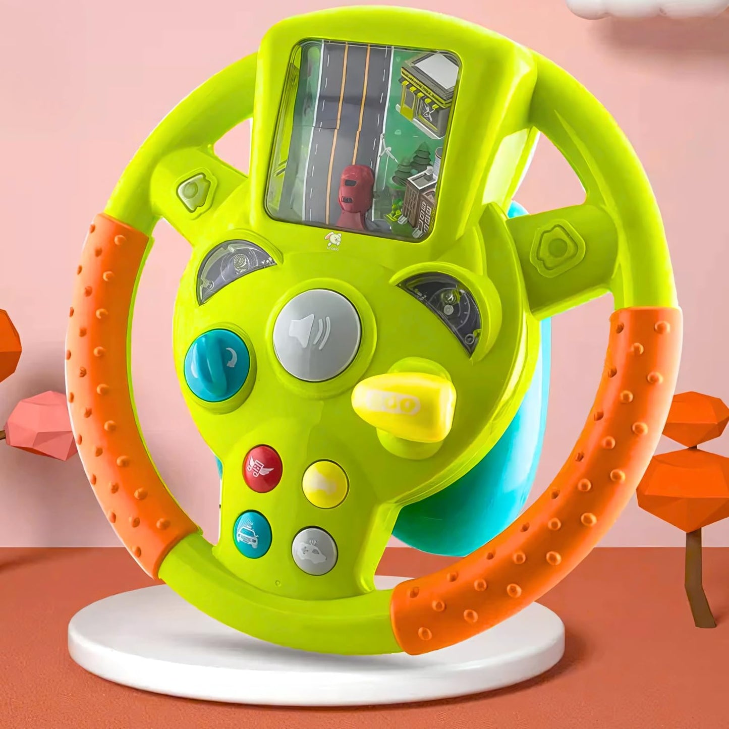TIPTOP Steering Wheel Toy Lights and Sounds | Kids Interactive Toy