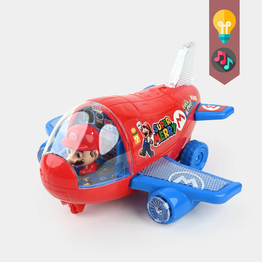 TIPTOP Stunt Rotating Airplane Toy | 360 Degree Lights and Sound
