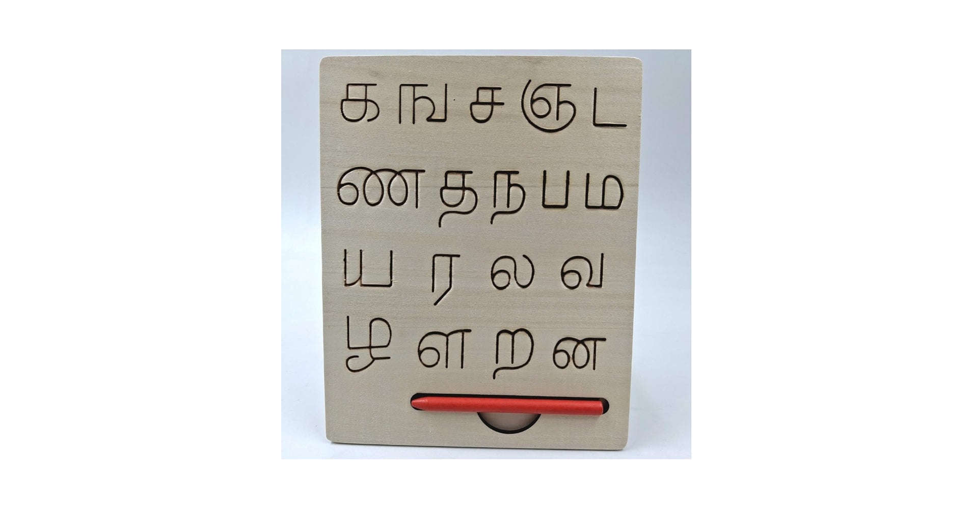 TIPTOP Tamil Alphabet Learning Board: Educational Writing Practice Montessori Puzzle Toy