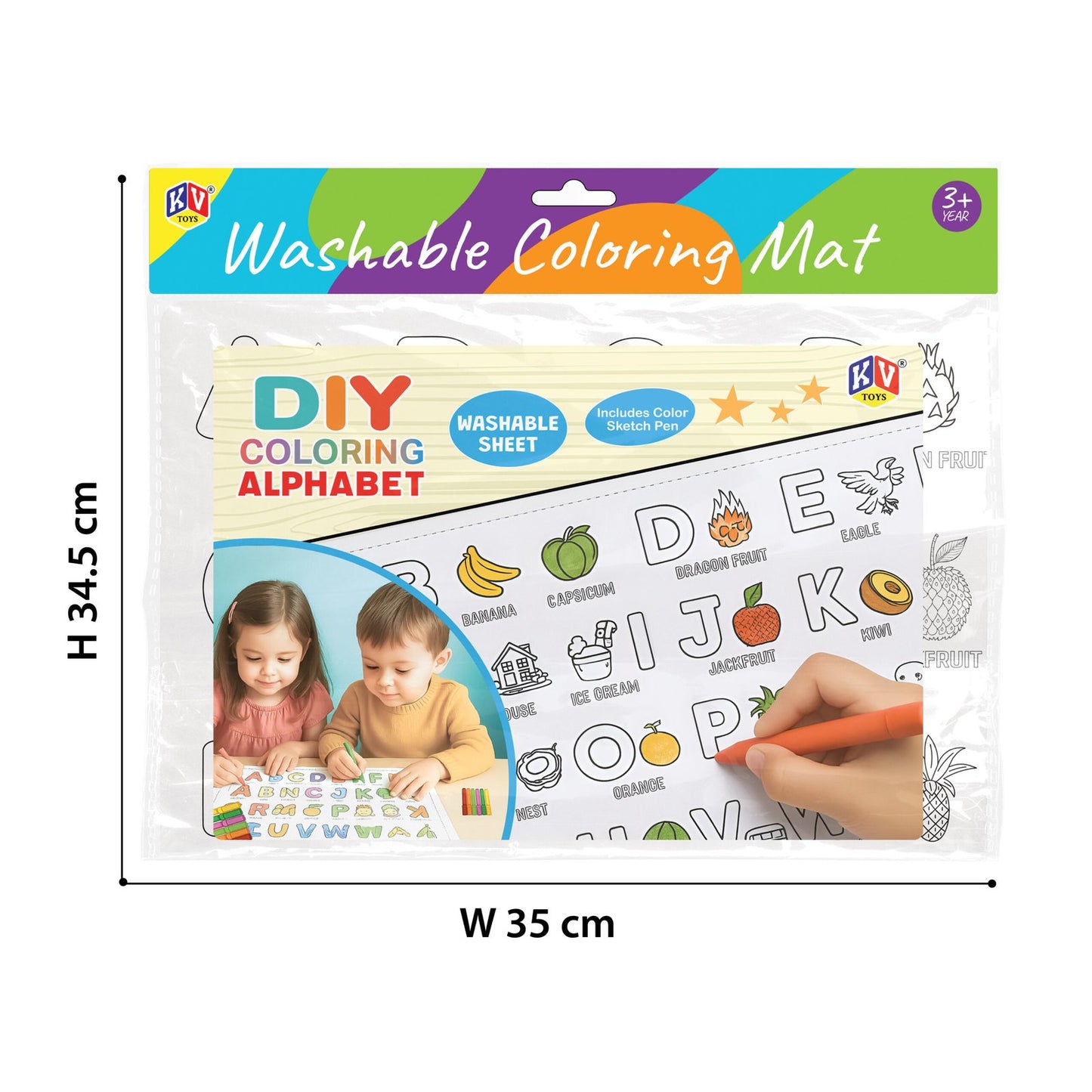 TIPTOP Washable Colouring Mat Set | DIY with Included Pens