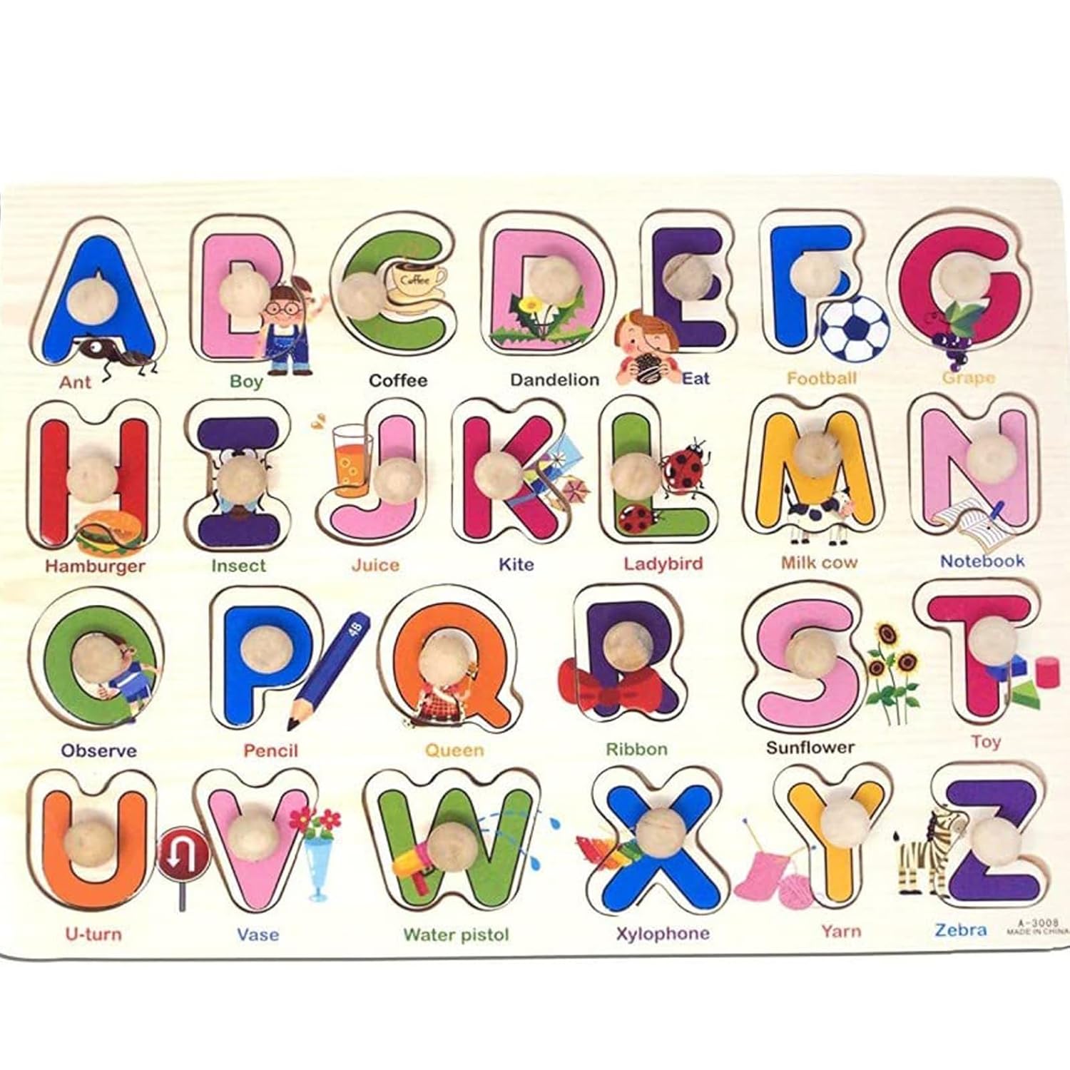 TIPTOP Wooden Alphabet & Animal Jigsaw Puzzles | 2-Pack Educational