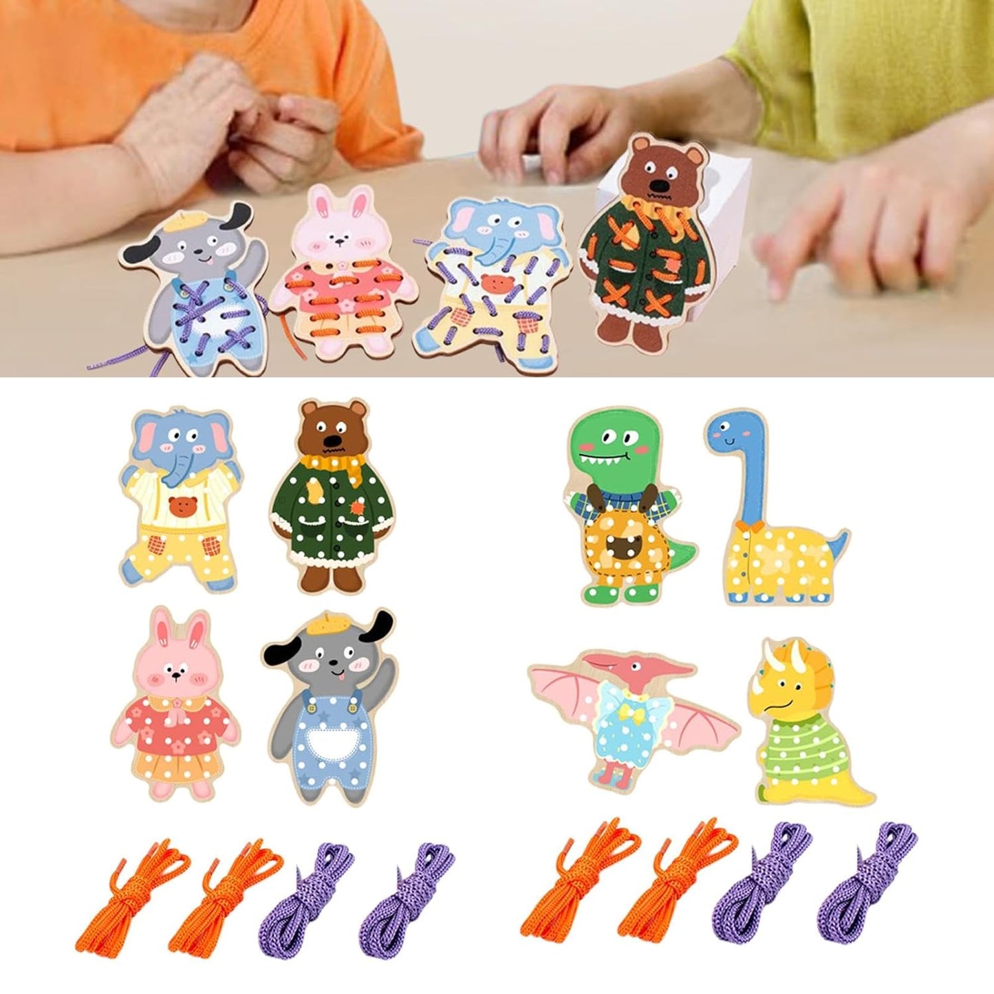 TIPTOP Animal Lacing Toy | Child Playing