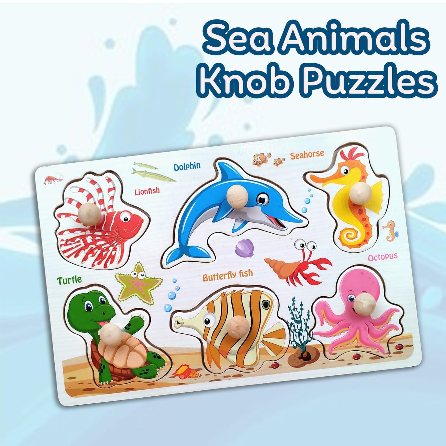 TIPTOP Aquatic Animal Peg Puzzle (2) | Detail View