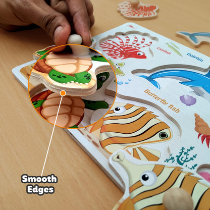 TIPTOP Aquatic Animal Peg Puzzle (2) | Pieces Detail