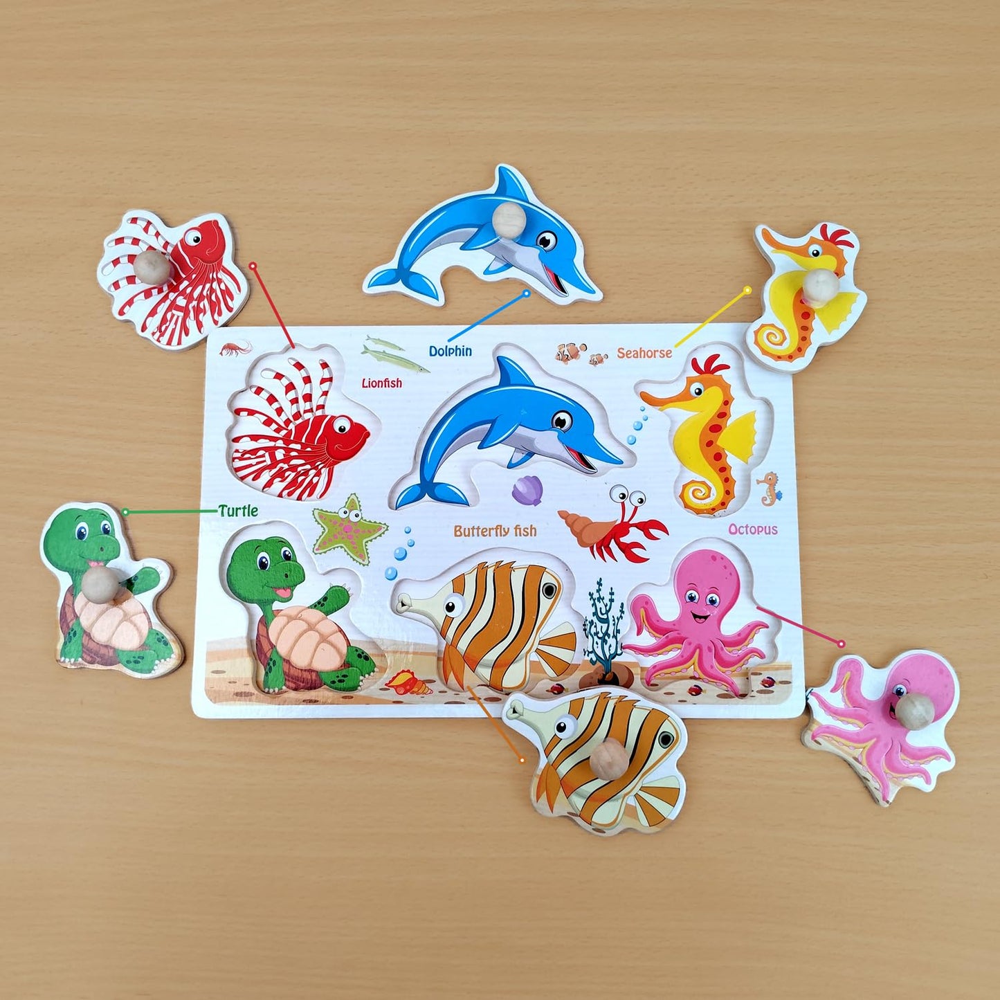 TIPTOP Aquatic Animal Peg Puzzle (2) | Size Reference