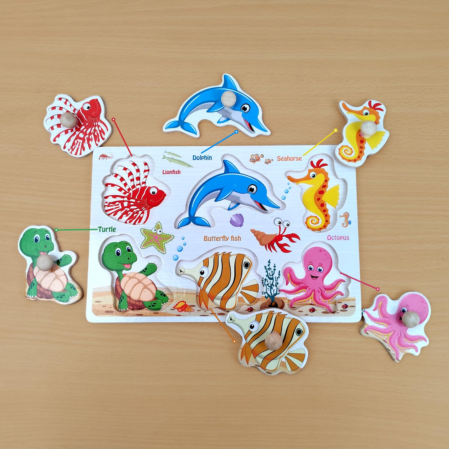 TIPTOP Aquatic Animal Peg Puzzle (2) | Size Reference