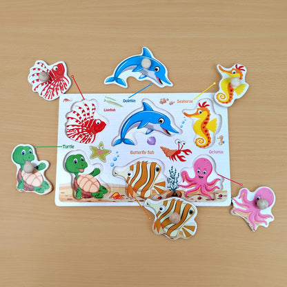 TIPTOP Aquatic Animal Peg Puzzle (2) | Size Reference