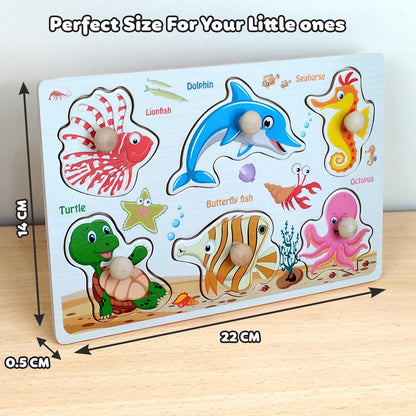 TIPTOP Aquatic Animal Peg Puzzle | Size Reference