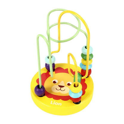TIPTOP Wooden Bead Maze Roller Coaster | Animal Activity Toy