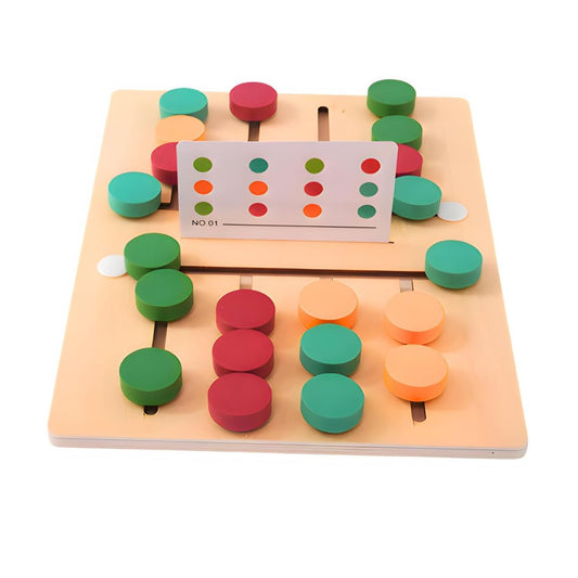 TIPTOP Wooden Color Sorting Slide Toy: Kids' Educational Matching Puzzle, Memory Booster