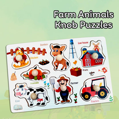 TIPTOP Farm Animal Peg Puzzle | Detail View