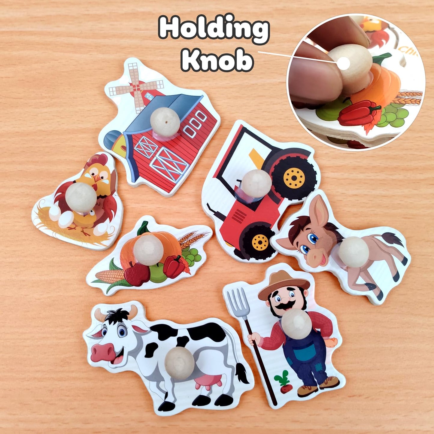 TIPTOP Farm Animal Peg Puzzle | Child Playing