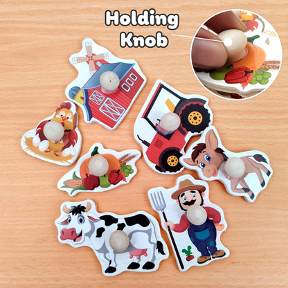TIPTOP Farm Animal Peg Puzzle | Child Playing