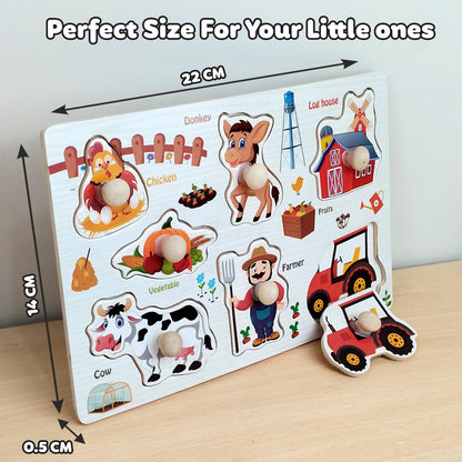 TIPTOP Farm Animal Peg Puzzle | Size Reference