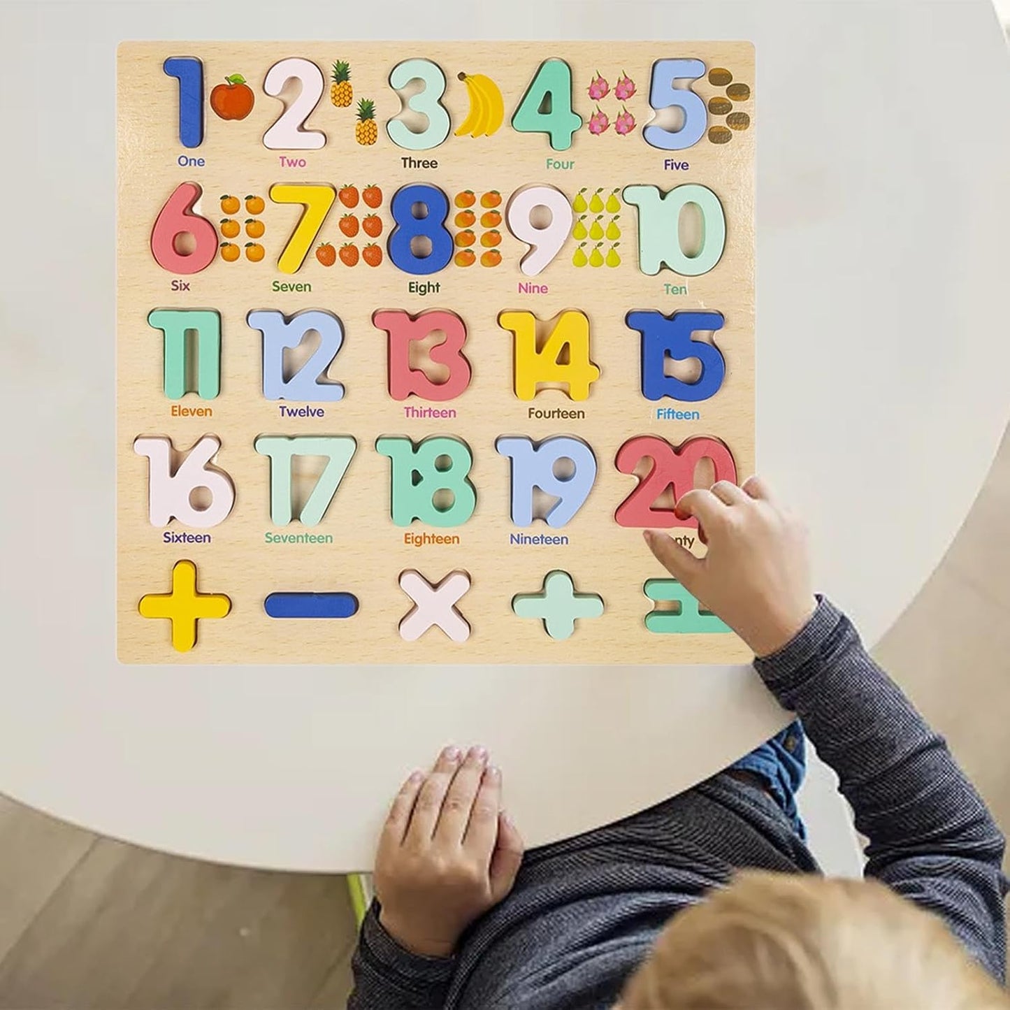 TIPTOP Macaron Numbers Peg Puzzle | Size Reference