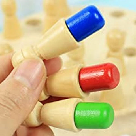 TIPTOP Wooden Memory Chess | Colour Pieces Detail